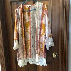 Jolt Multicolor Floral Kimono